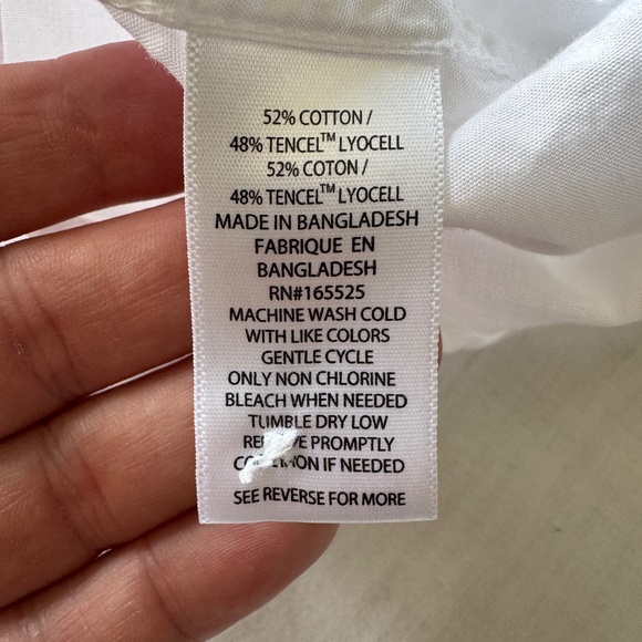 Lola River Women's Long Sleeve Button Up Semi-Sheer Layering Blouse White Size S - Picture 7 of 13